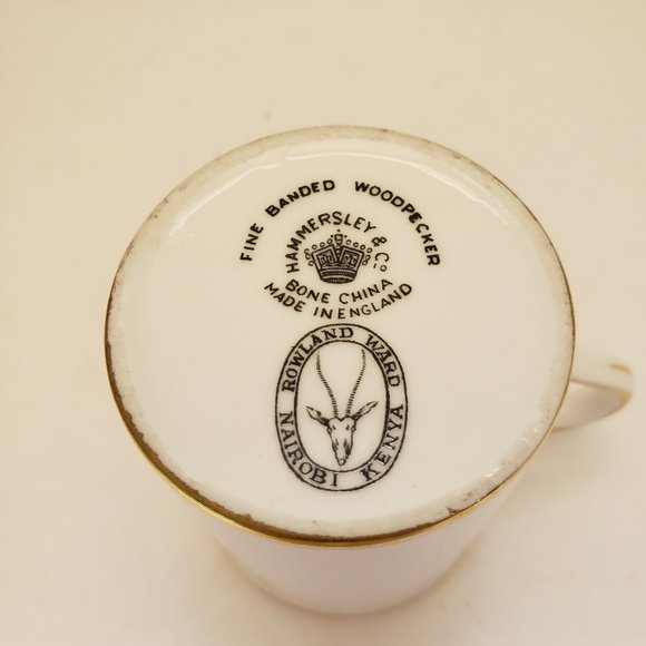 Set of 5 Vintage Hammersley & Co Bone China Bird Demitasse Cup and Saucer - Picture 12 of 16